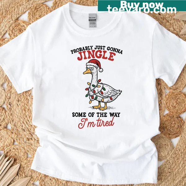 Funny text about holiday tiredness on T-shirt