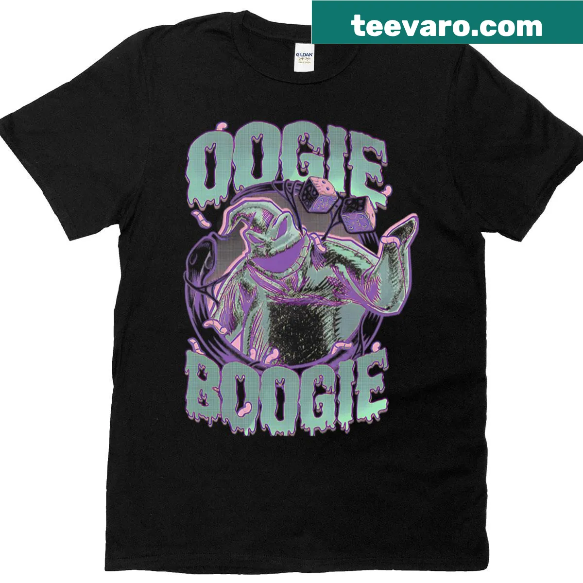 Vintage cartoon character movie T-shirt with Halloween theme — on a men's t-shirt