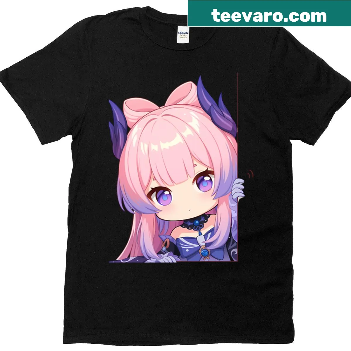 Sangonomiya Kokomi Genshin Impact chibi kawaii T-shirt — on a men's t-shirt