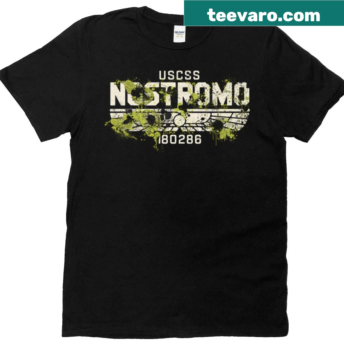 Vintage-style t-shirt inspired by 80s American movies. — on a men's t-shirt