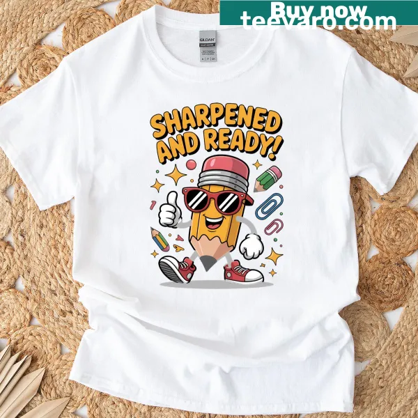 Funny back-to-school T-shirt featuring a pencil graphic