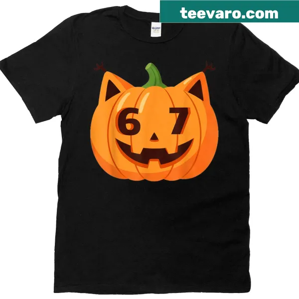 Funny Halloween costume t-shirt with 'Six Seven Halloween Costume' text.
