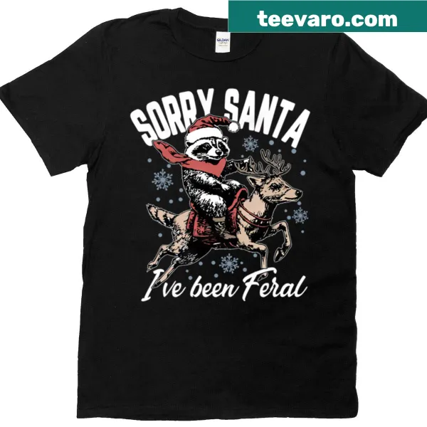 Funny Santa-themed Christmas T-shirt with humorous text
