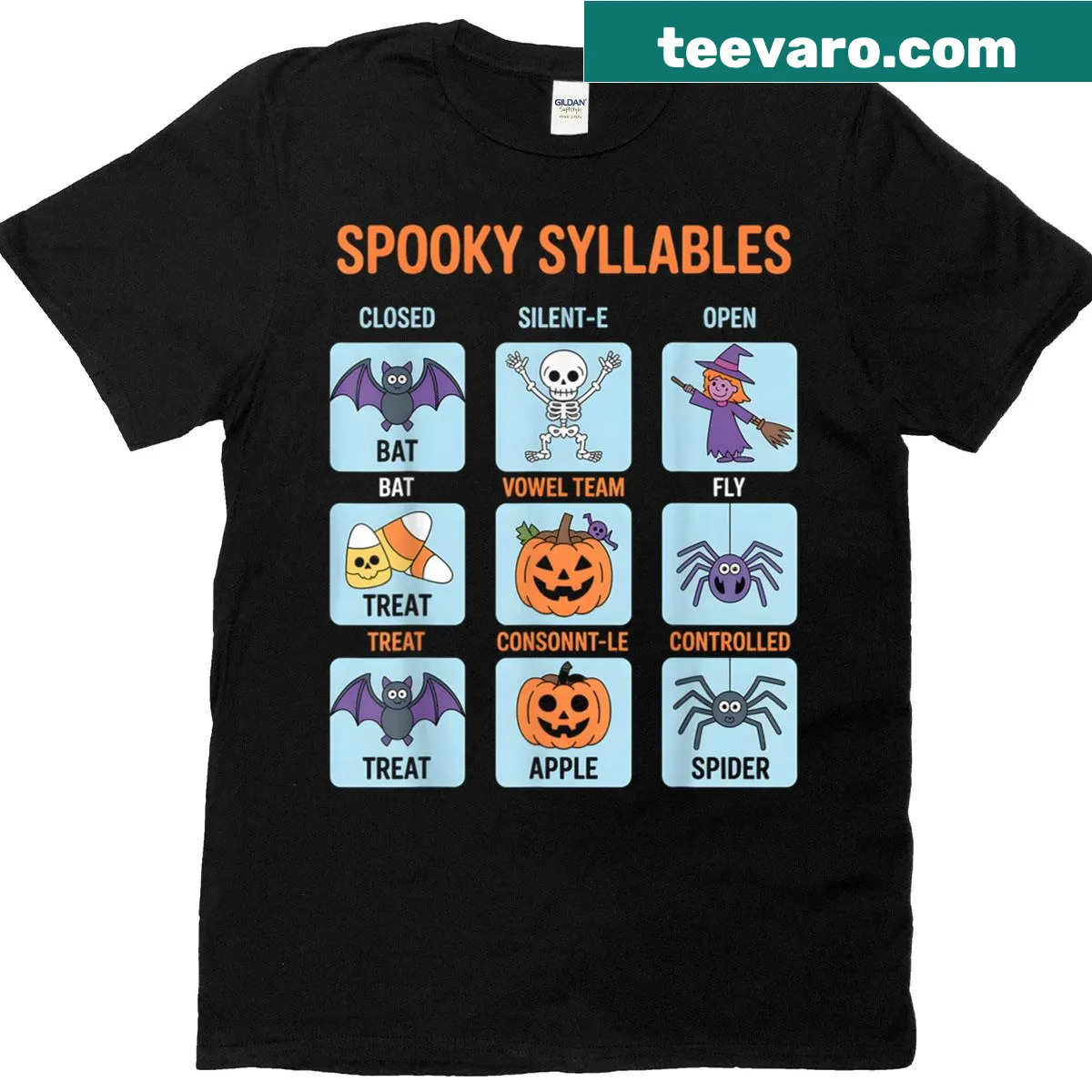 Funny educational Halloween T-shirt for teachers — on a men's t-shirt