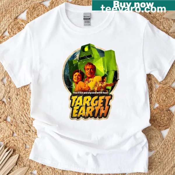 Vintage-style T-shirt inspired by the 1954 sci-fi film 'Target Earth'