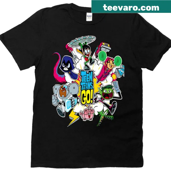 Funny Teen Titans Go T-shirt featuring waffles and movie references