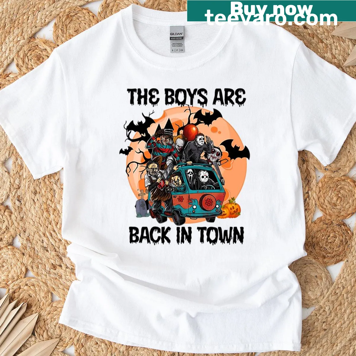 T-shirt with the text 'The Boys Are Back In Town' — on a men's t-shirt