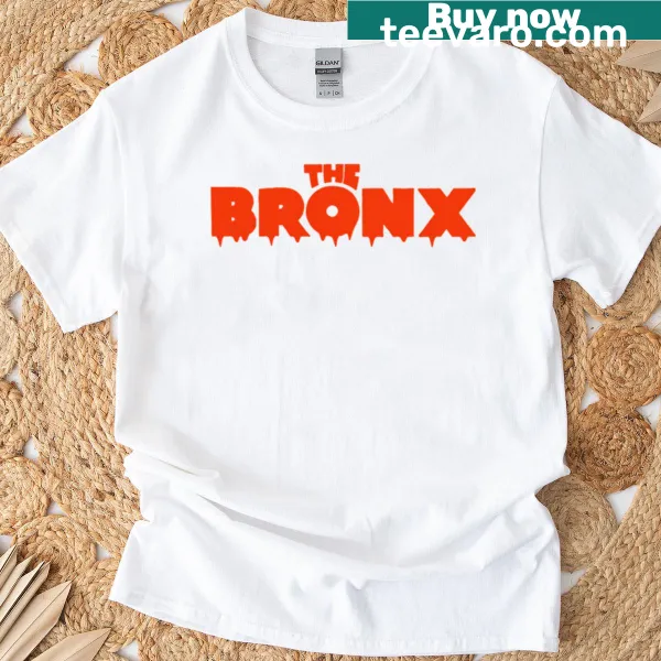 Urban-themed T-shirt celebrating the Bronx culture with bold text.