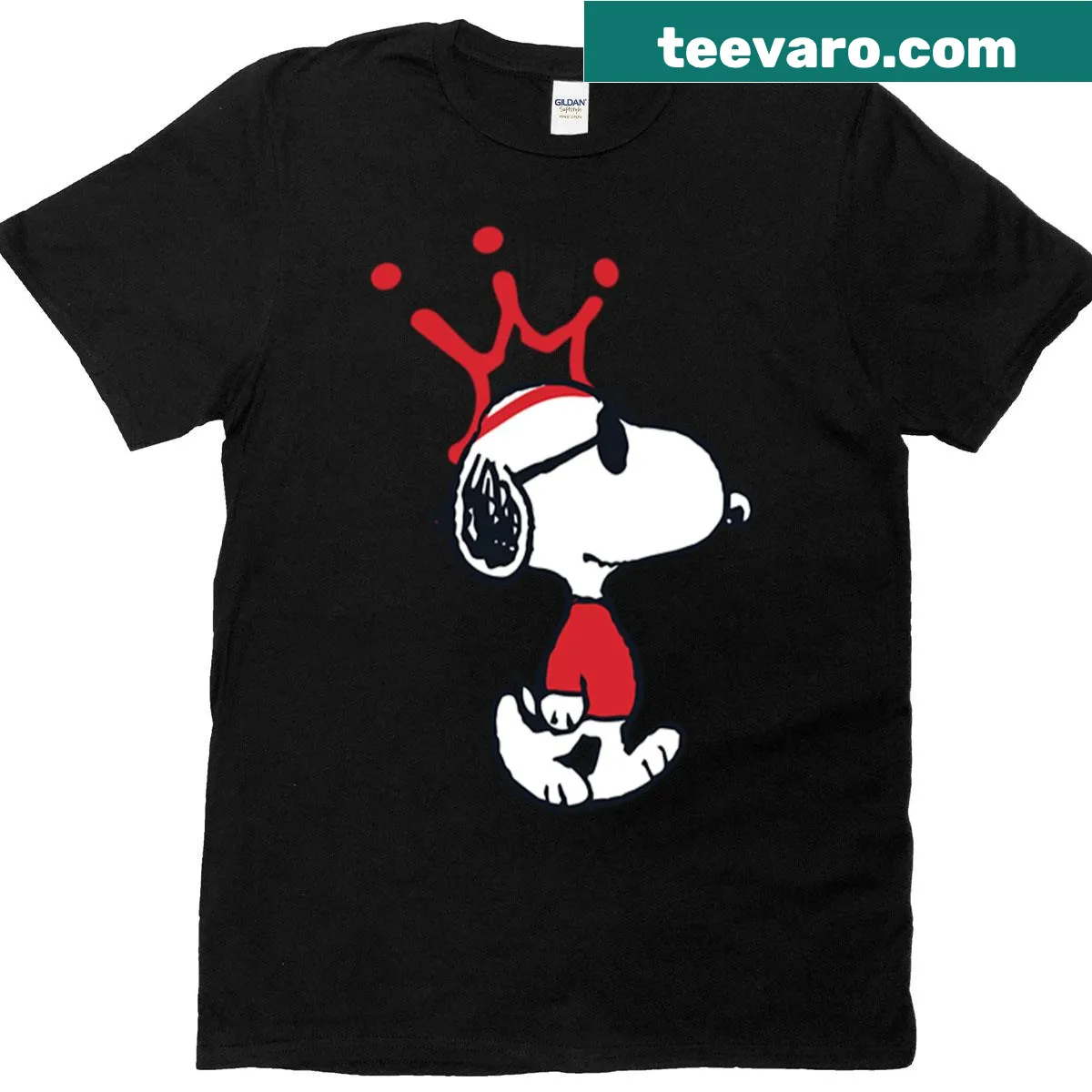 Vintage-style T-shirt featuring a comic book dog — on a men's t-shirt