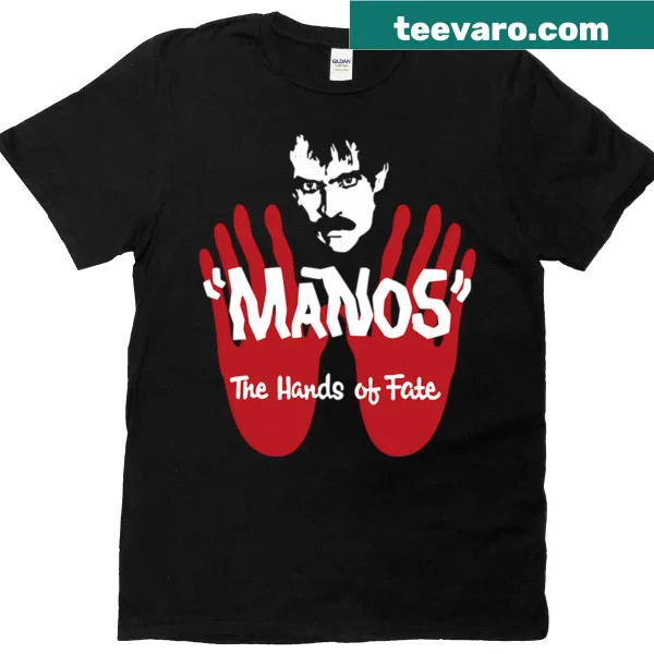 T-shirt featuring an illustration of hands symbolizing fate