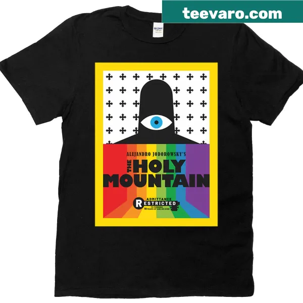 Vintage-inspired t-shirt featuring 'The Holy Mountain 1973' graphic