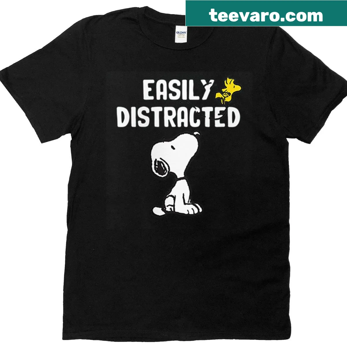 Cartoon dog graphic on a nostalgic t-shirt — on a men's t-shirt