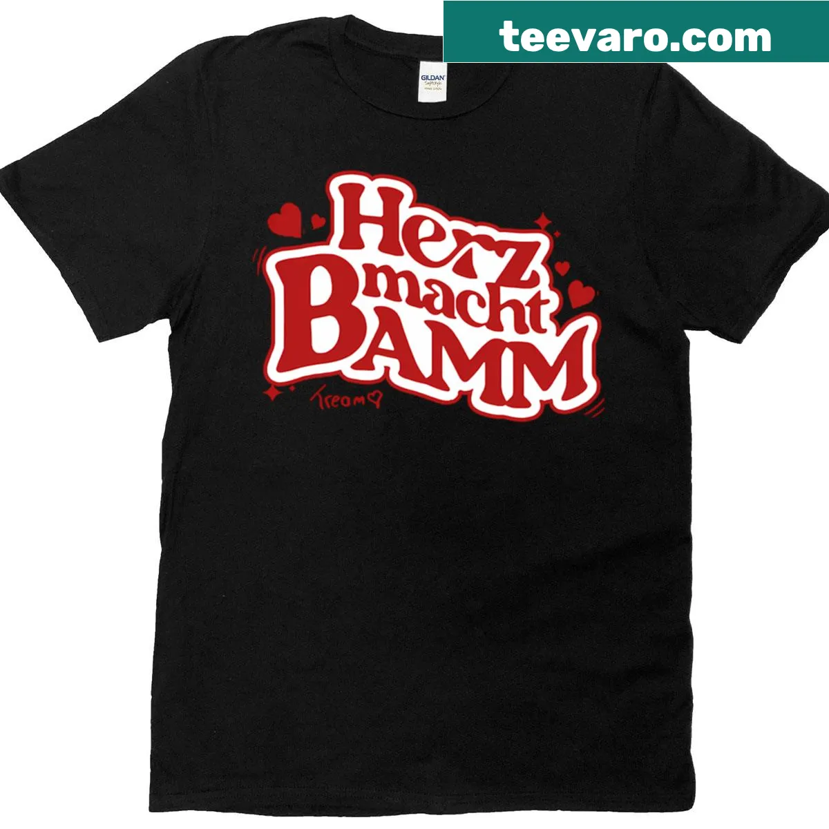 Vintage-inspired Tream Band graphic on T-shirt — on a men's t-shirt