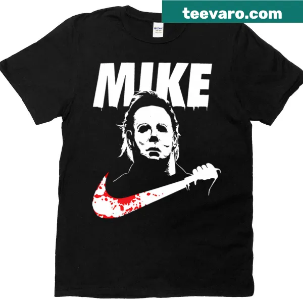Funny Halloween T-shirt featuring a cartoon Mike Myers graphic.
