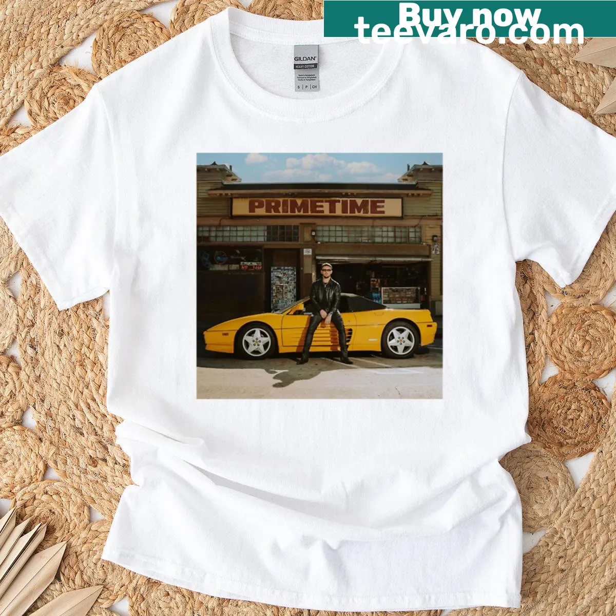 Artistic design inspired by Vegas Jones and his Primetime Album — on a men's t-shirt