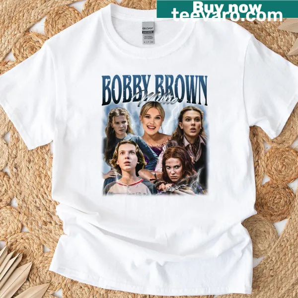 T-shirt featuring an illustration of Millie Bobby Brown