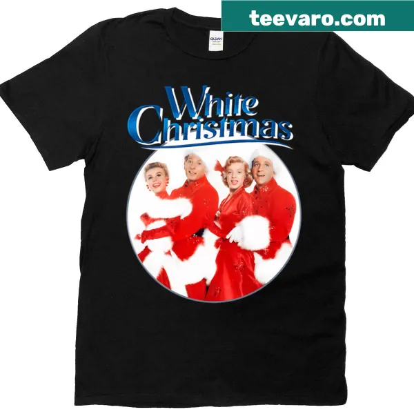 White Christmas movie inspired t-shirt with festive elements