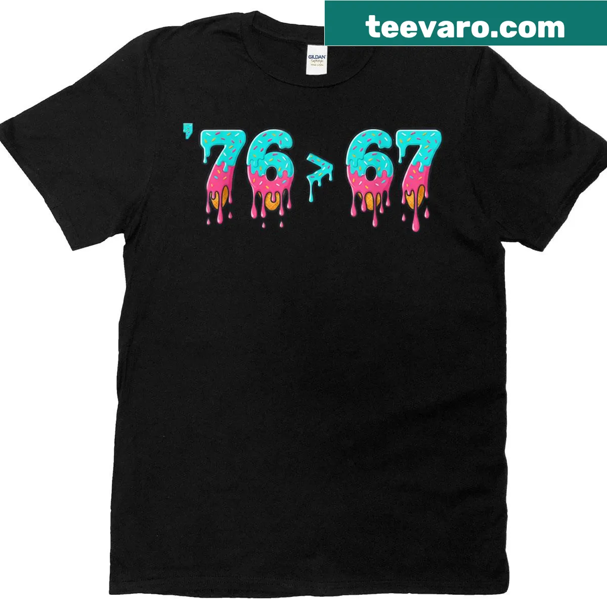 Math-themed t-shirt featuring an ice cream drip and playful slogan — on a men's t-shirt