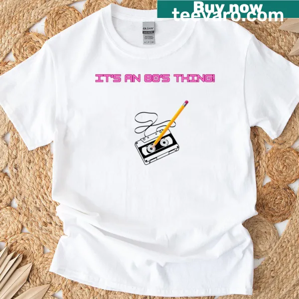 Retro 80s themed T-shirt with playful lettering