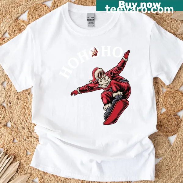 Cartoon alien Santa with a joint in his mouth graphic