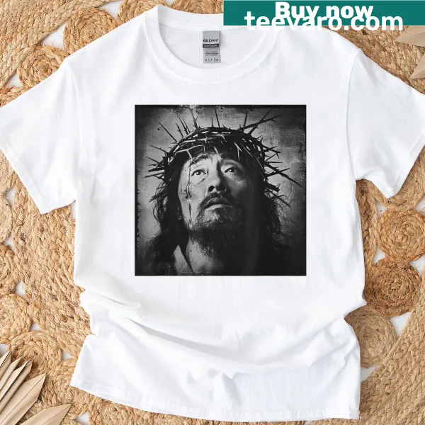T-shirt depicting Jesus in an Asian context, celebrating diversity.
