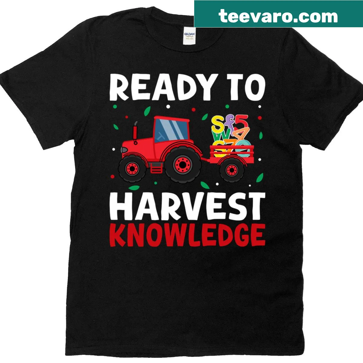 Teacher-themed T-shirt with tractor graphic — on a men's t-shirt