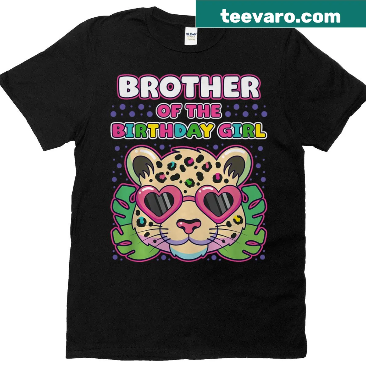 Birthday t-shirt for a girl turning 12 with leopard sunglasses design — on a men's t-shirt