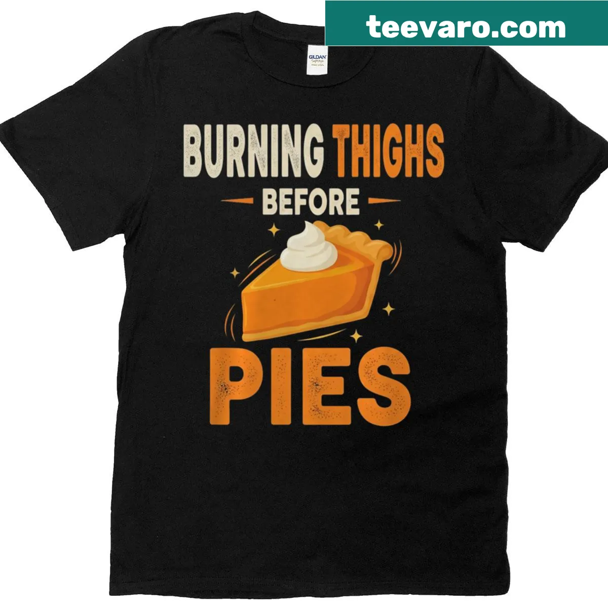 Funny Thanksgiving workout T-shirt with humorous quote — on a men's t-shirt