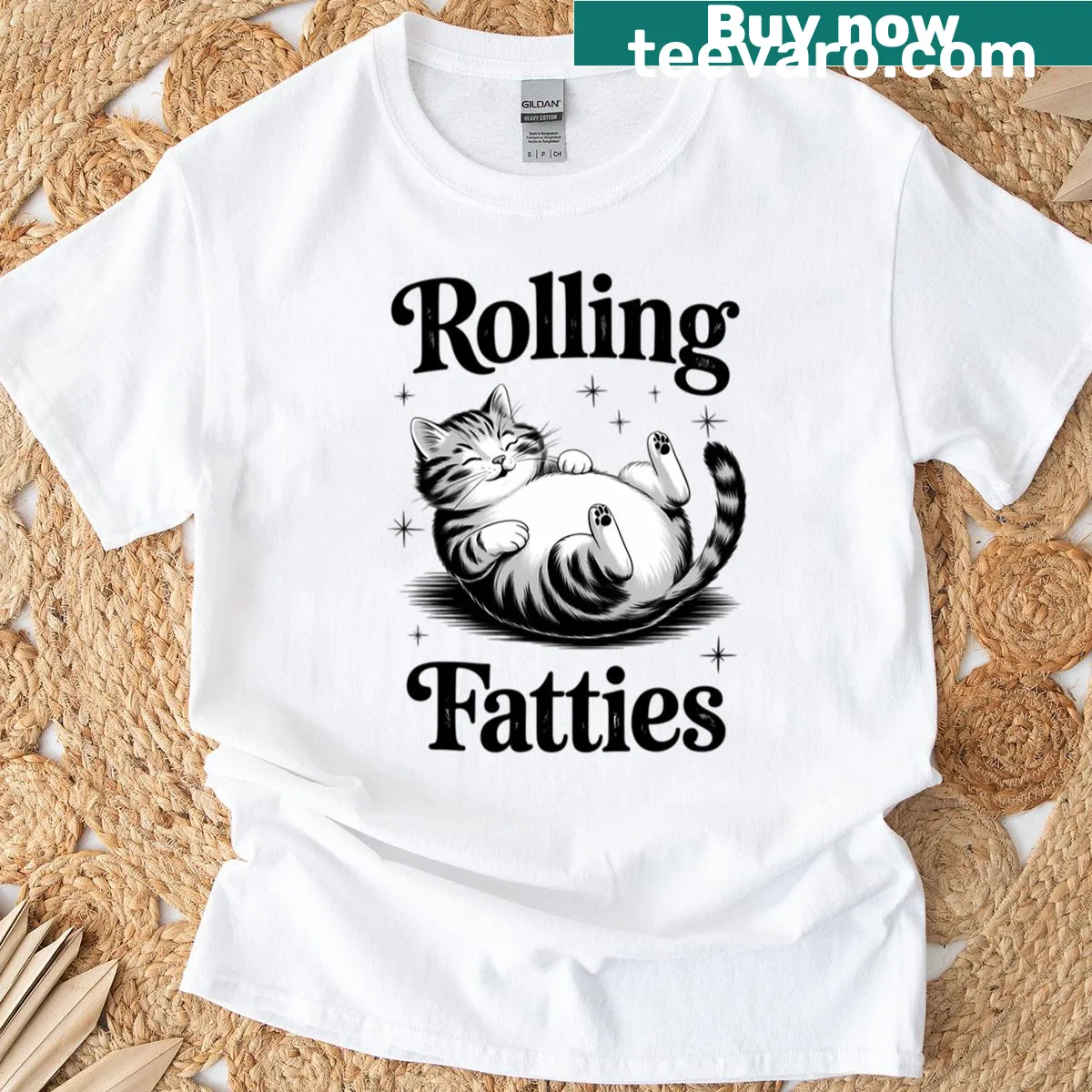 Cute kitten graphic T-shirt for cat lovers — on a men's t-shirt