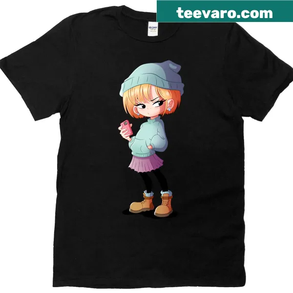 T-shirt with a cute chibi girl illustration