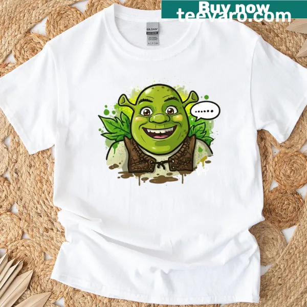 Fan art of Shrek on an adorable T-shirt design