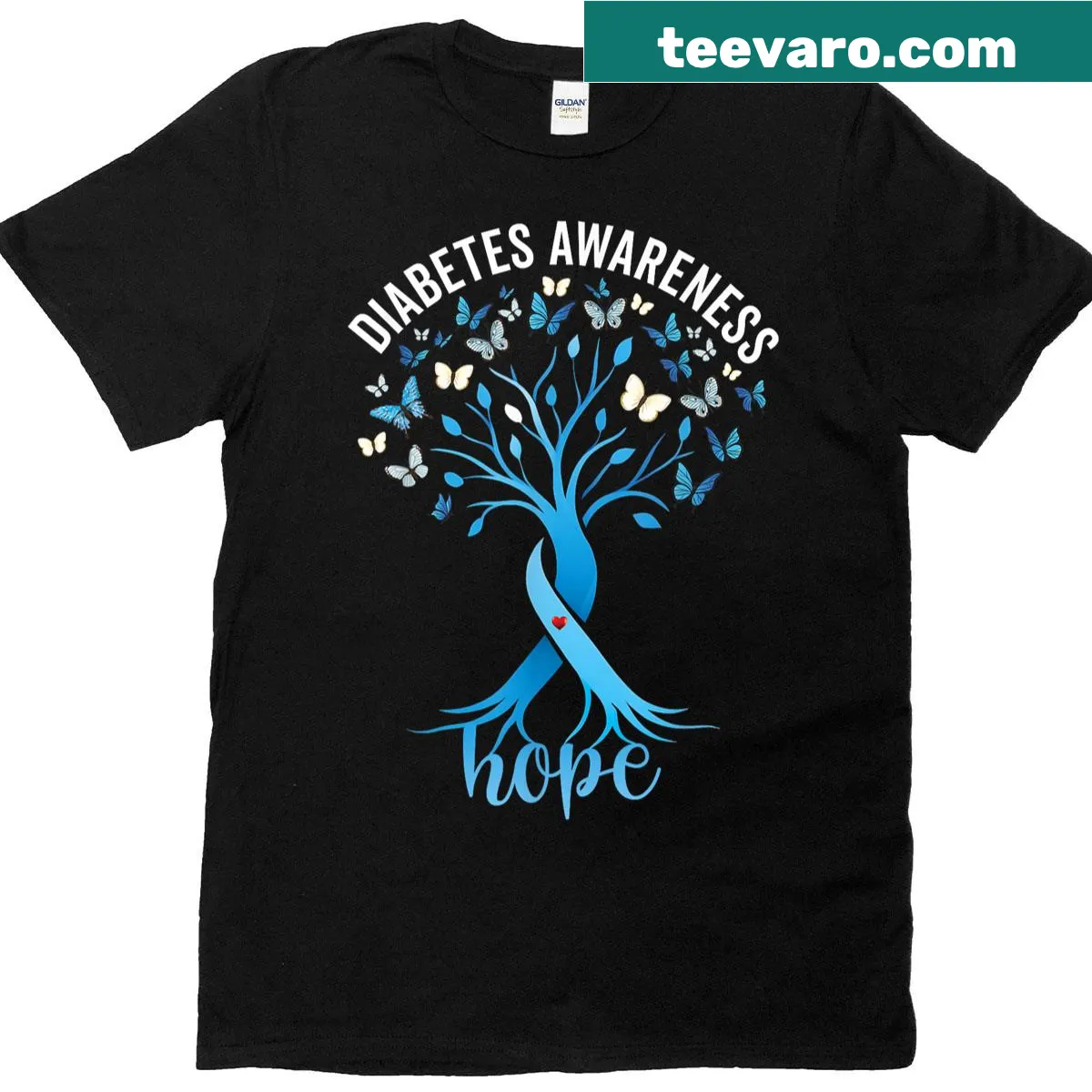 Inspirational design promoting diabetes awareness and hope — on a men's t-shirt