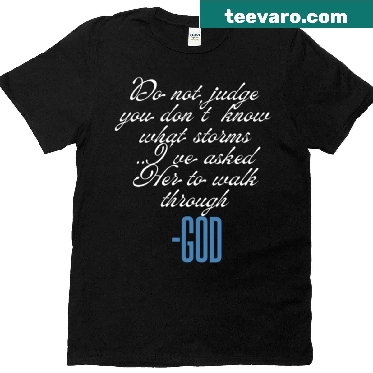 Inspirational T-shirt with the phrase 'Do Not Judge' — on a men's t-shirt