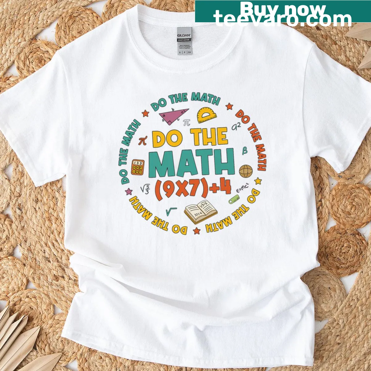 Funny math t-shirt with square root joke for students — on a men's t-shirt