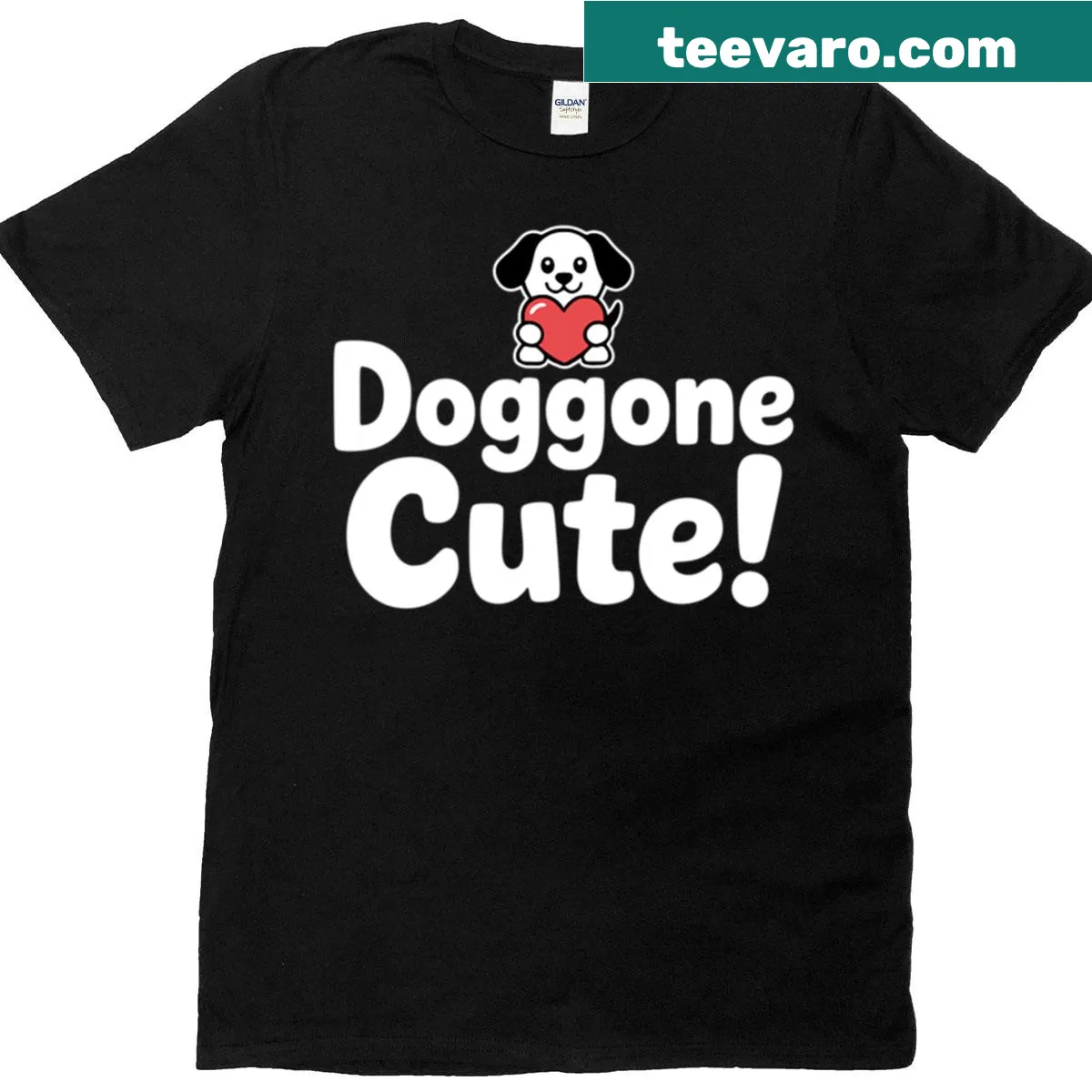 Funny T-shirt with the phrase 'Doggone Cute' for dog lovers — on a men's t-shirt