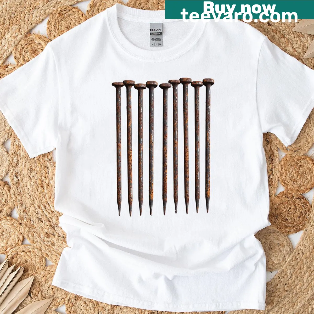 Vintage-style Nine Inch Nails T-shirt with stylized typography — on a men's t-shirt