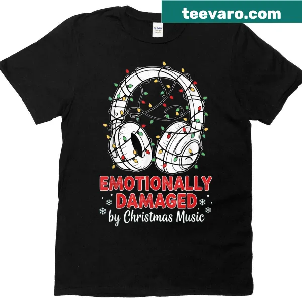 Funny Christmas music themed t-shirt with humorous text design