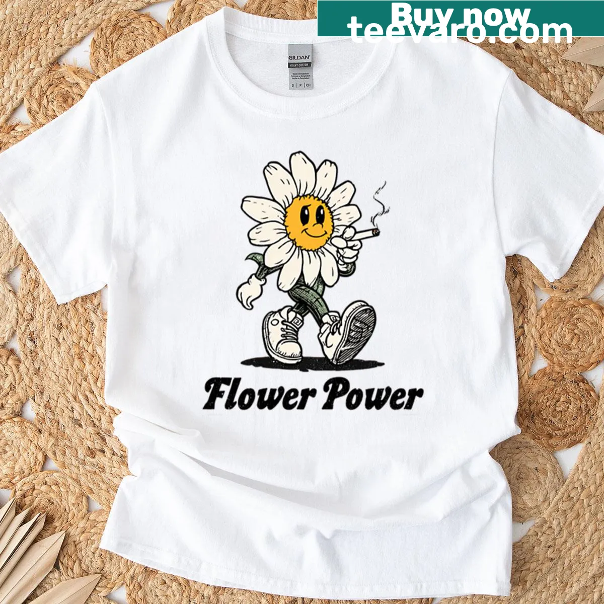 Floral design T-shirt representing nature and positivity — on a men's t-shirt