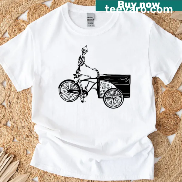 Cartoon design of Frank and Decoy on a black t-shirt