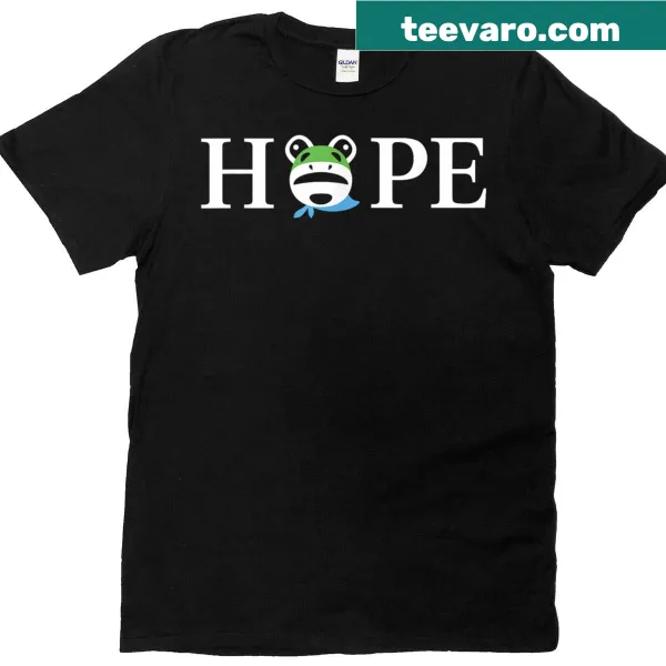T-shirt featuring a frog graphic with the text 'Hope Protest Resist'