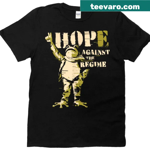 Grunge t-shirt featuring a frog and edgy slogan