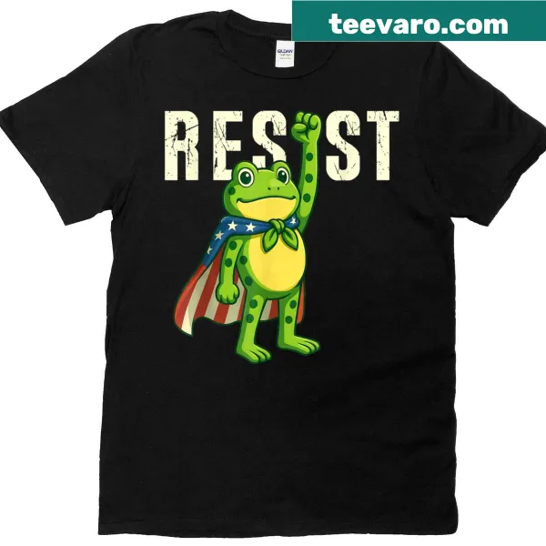 Playful frog activist design t-shirt