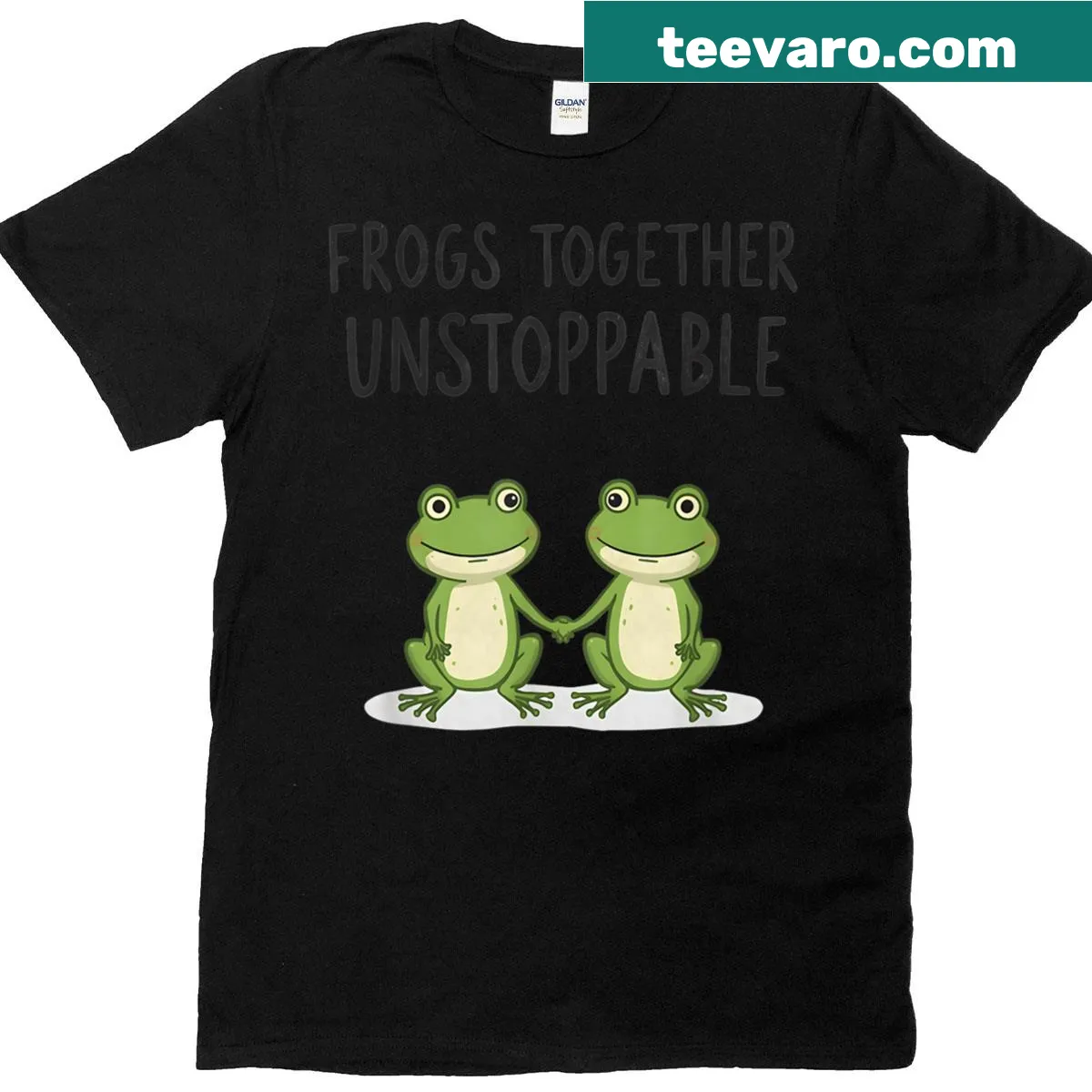 Vintage t-shirt featuring frogs and a funny pride slogan — on a men's t-shirt