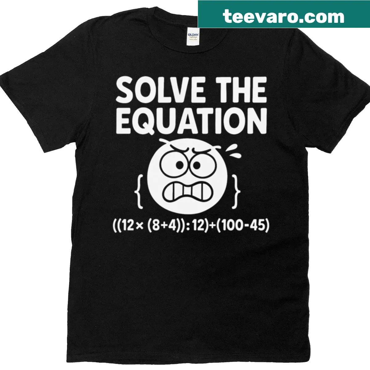 Funny math meme t-shirt with text about the number 67 — on a men's t-shirt
