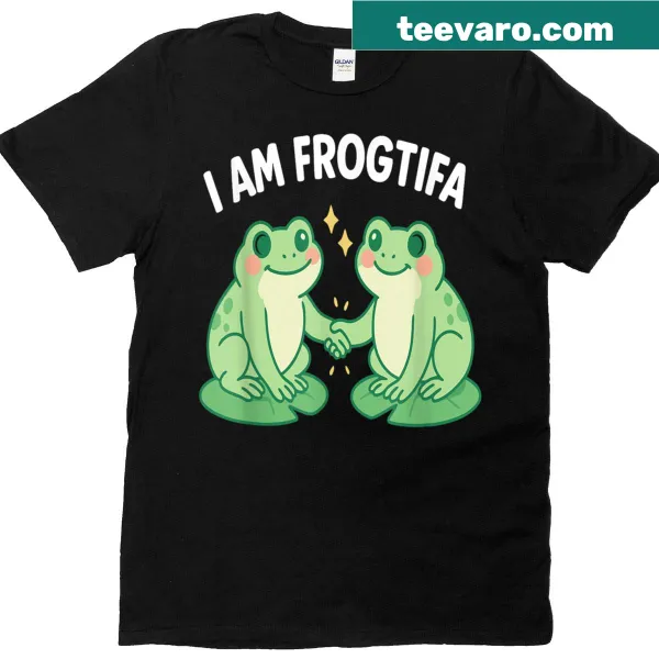 Cartoon frog exercising in a humorous fitness-themed design