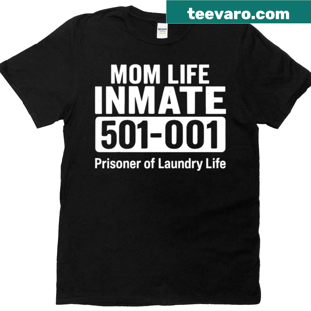 Funny Halloween T-shirt for moms with inmate jail life theme — on a men's t-shirt