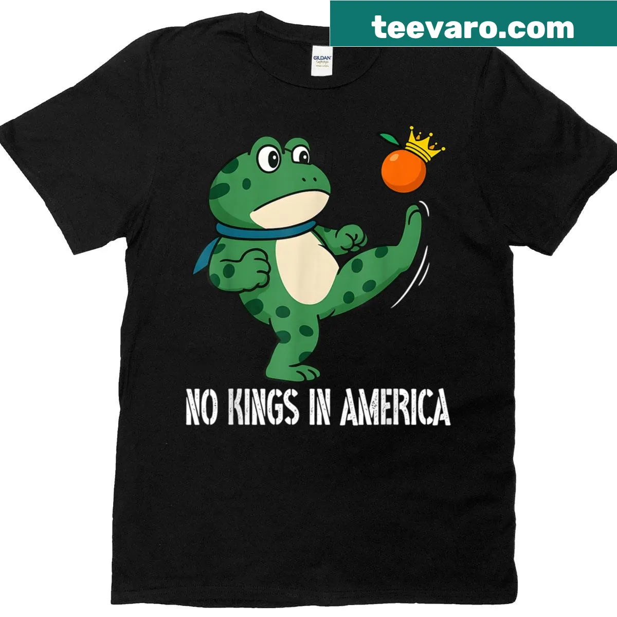 Funny vintage frog graphic on a T-shirt — on a men's t-shirt