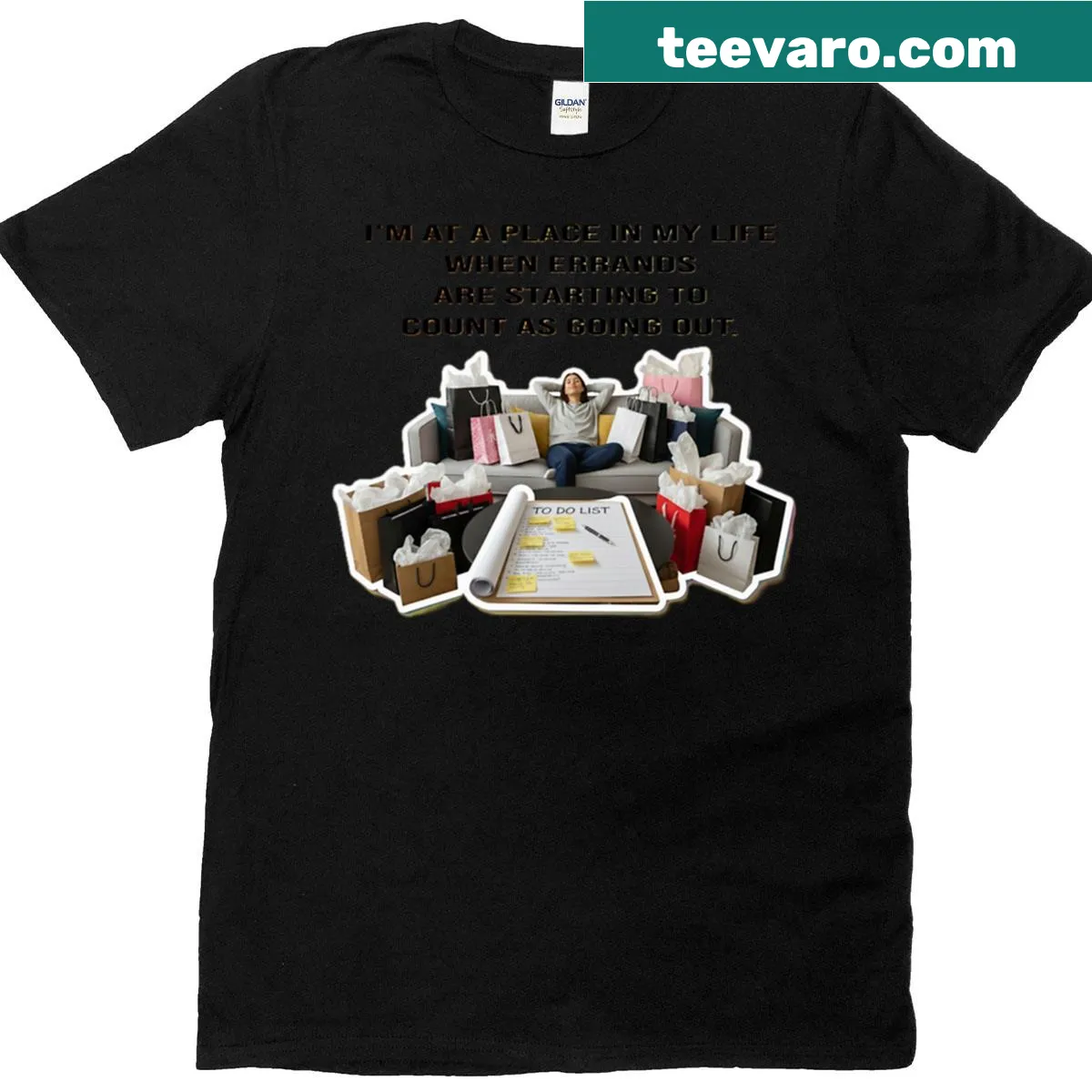 Cute illustration T-shirt with 'No Pants' quote for cozy home vibes — on a men's t-shirt