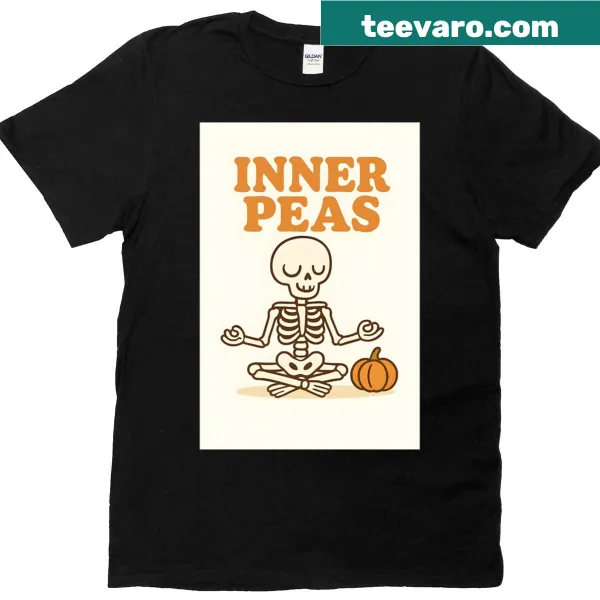 Funny yoga skeleton t-shirt with Halloween design
