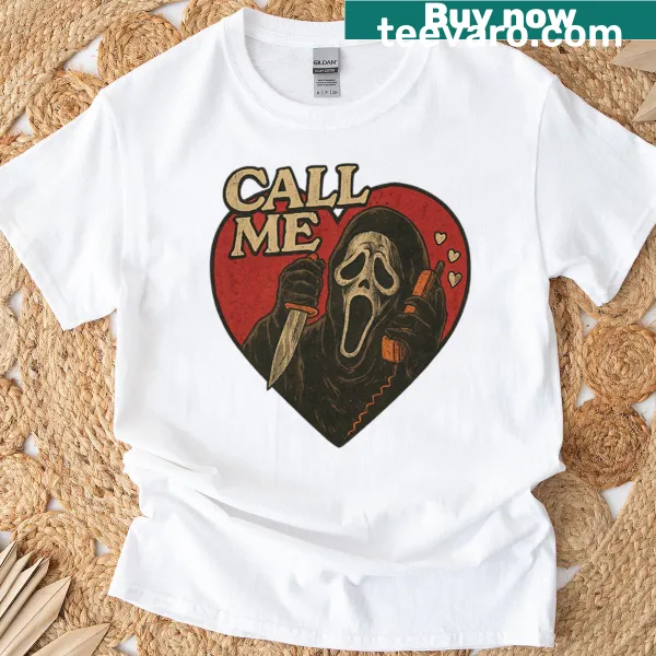Ghostface Scream horror movie graphic t-shirt